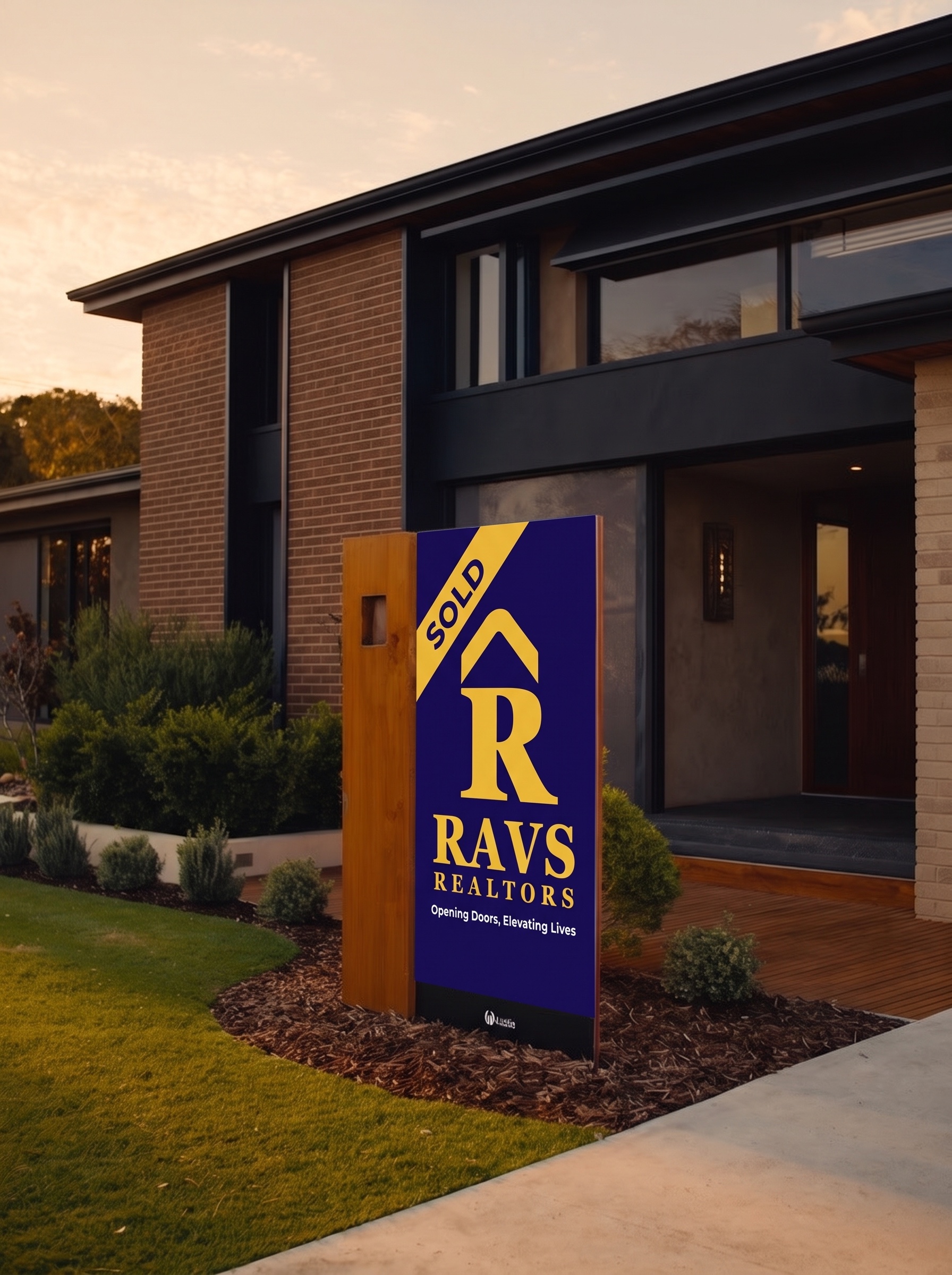 A Ravs Realtors 'SOLD' sign outside a home in Melbourne's west